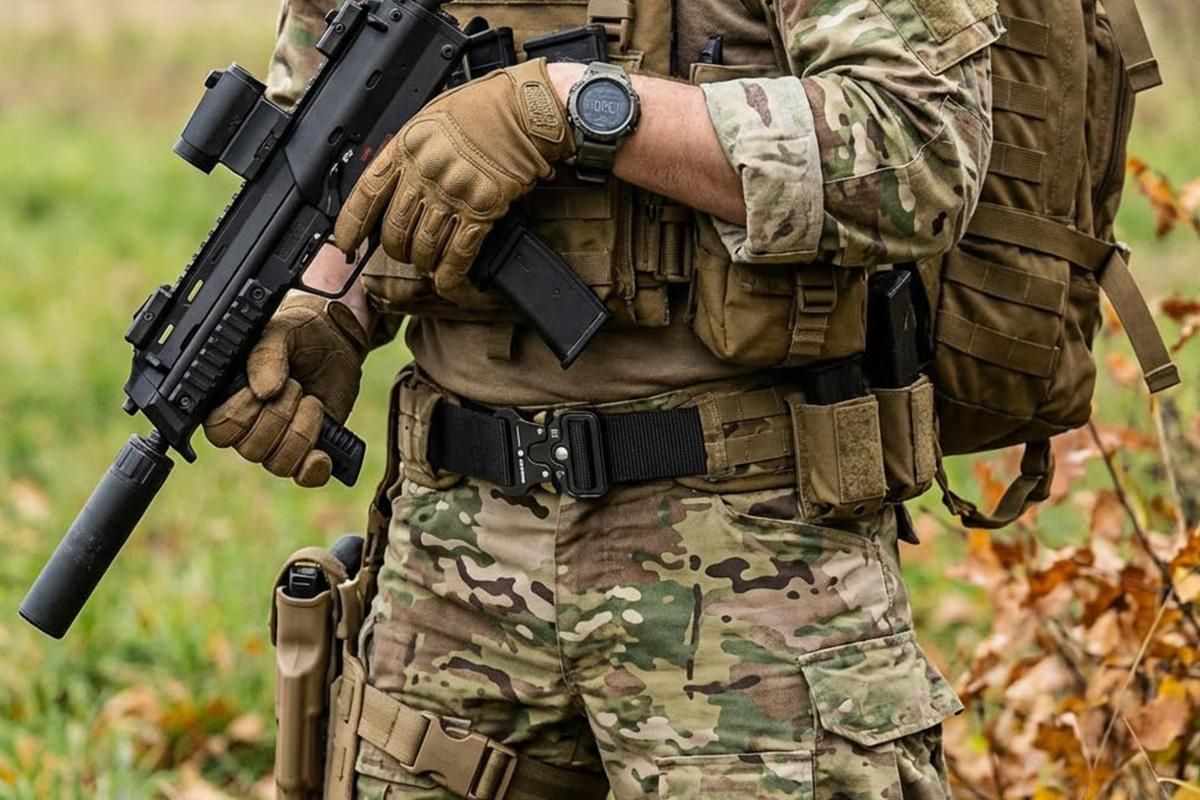 Nylon Tactical Belt Quick-Release for Outdoor Work Daily - Black - Image 4