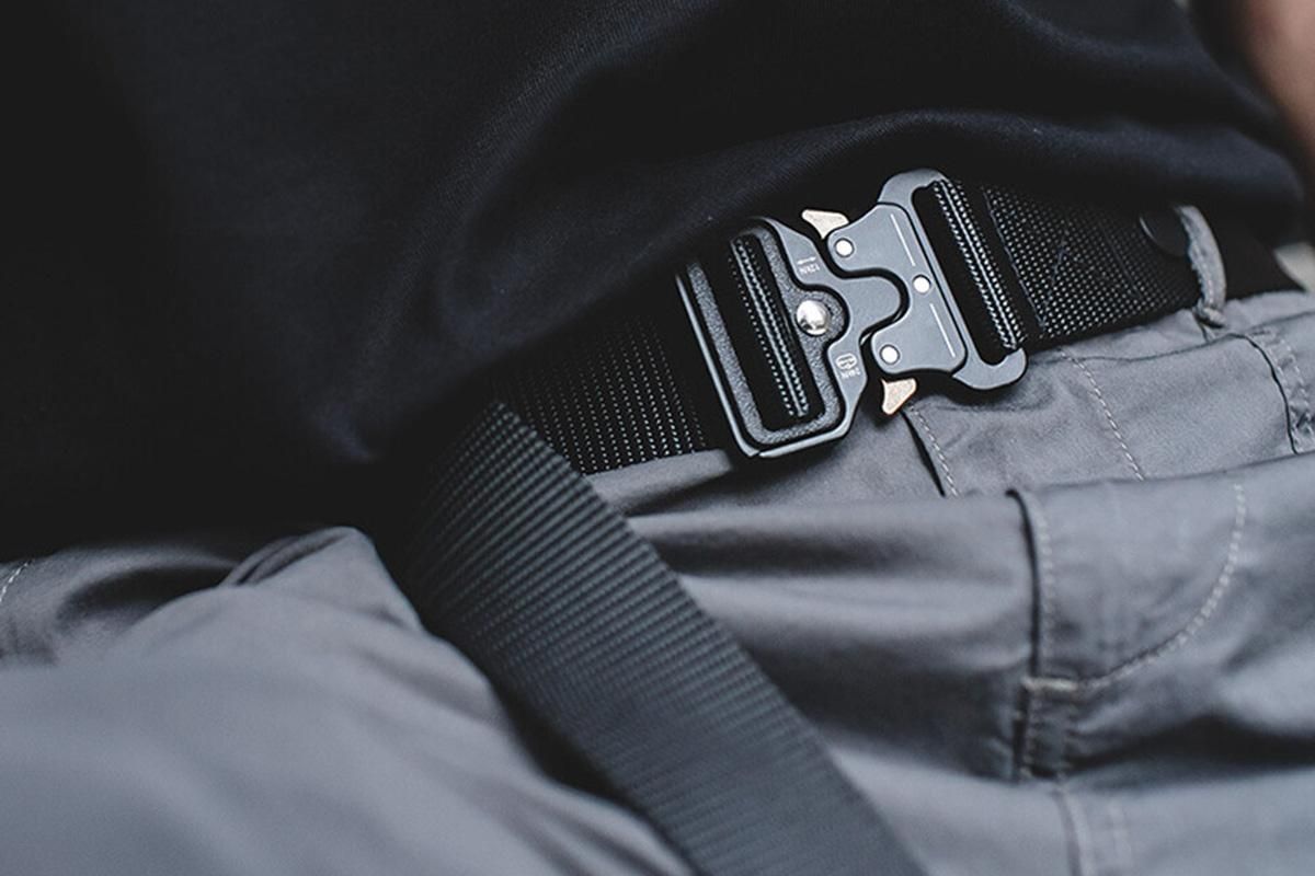 Nylon Tactical Belt Quick-Release for Outdoor Work Daily - Black - Image 6