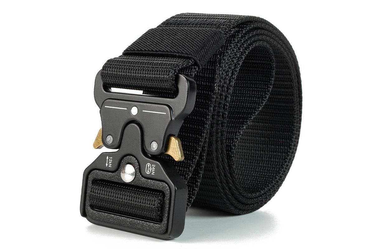 Nylon Tactical Belt Quick-Release for Outdoor Work Daily - Black - Image 8