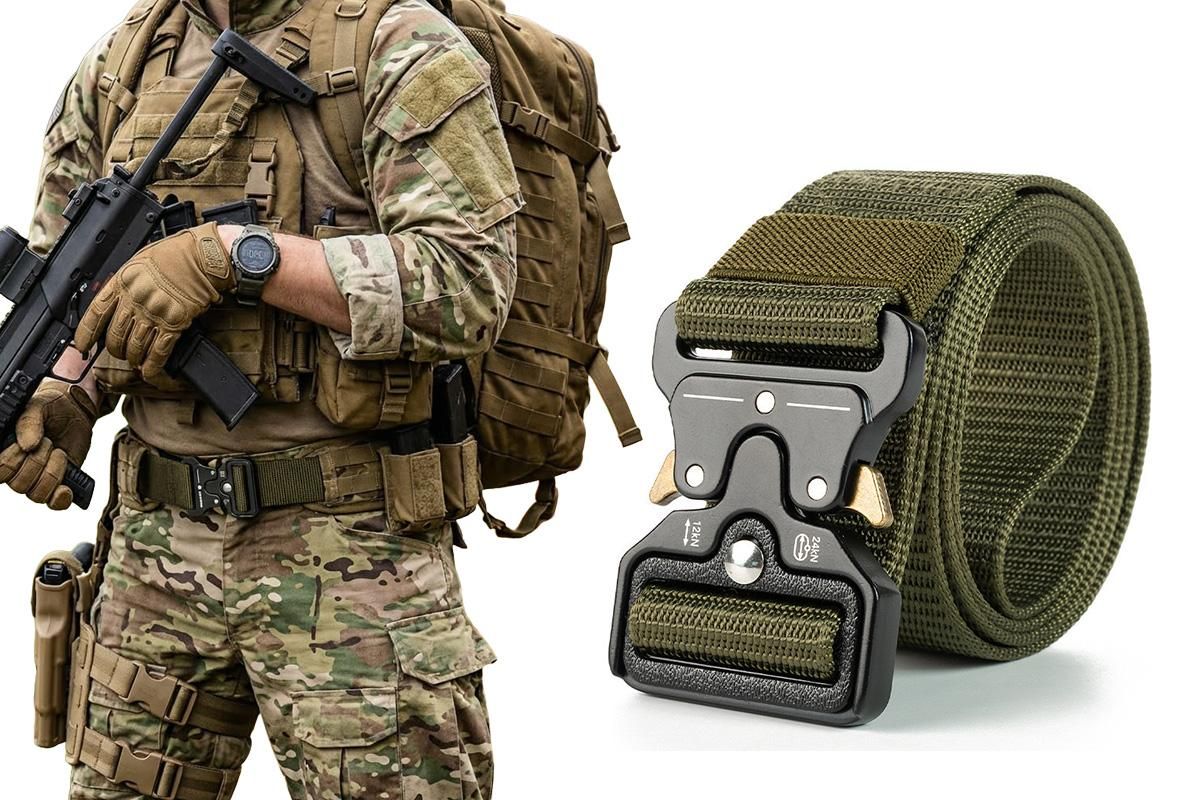 Nylon Tactical Belt Quick-Release for Outdoor Work Daily - Army Green - Image 7