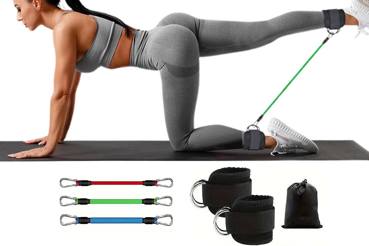 6Pcs Ankle Resistance Bands Ankle Bands for Working Out with Cuffs Resistance Bands -Mixed Color - Image 1