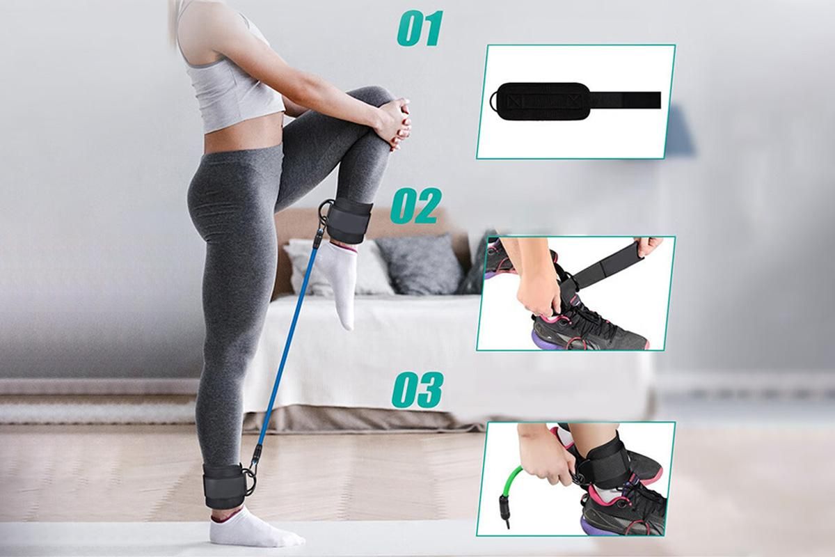 6Pcs Ankle Resistance Bands Ankle Bands for Working Out with Cuffs Resistance Bands -Mixed Color - Image 5