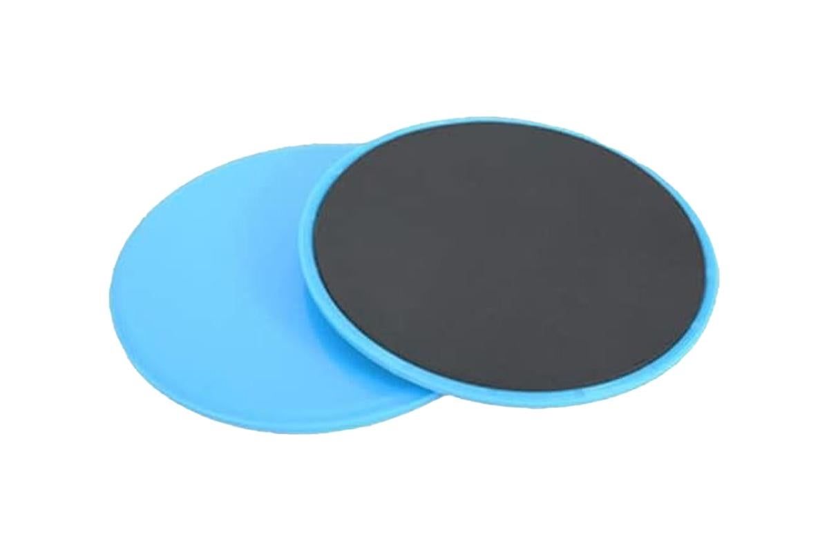 2PCS Gym Training Fitness Exercise Glider Slide Discs Core Slider Workout -Blue - Image 2
