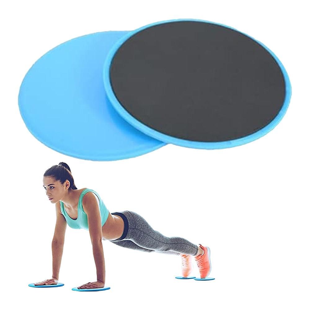 2PCS Gym Training Fitness Exercise Glider Slide Discs Core Slider Workout -Blue - Image 4