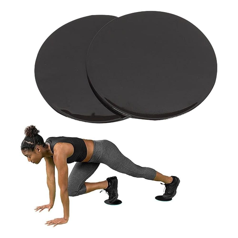 2PCS Gym Training Fitness Exercise Glider Slide Discs Core Slider Workout -Black - Image 5