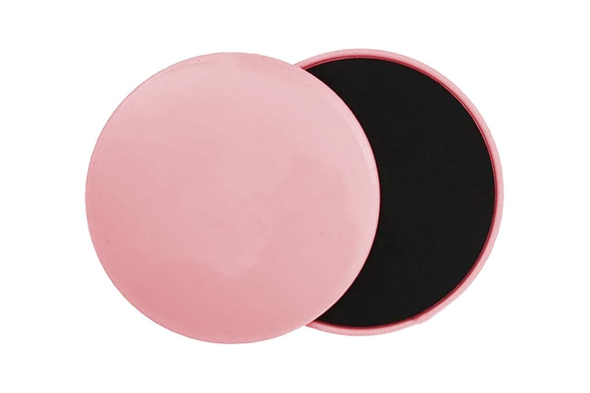 2PCS Gym Training Fitness Exercise Glider Slide Discs Core Slider Workout -Pink - Image 2