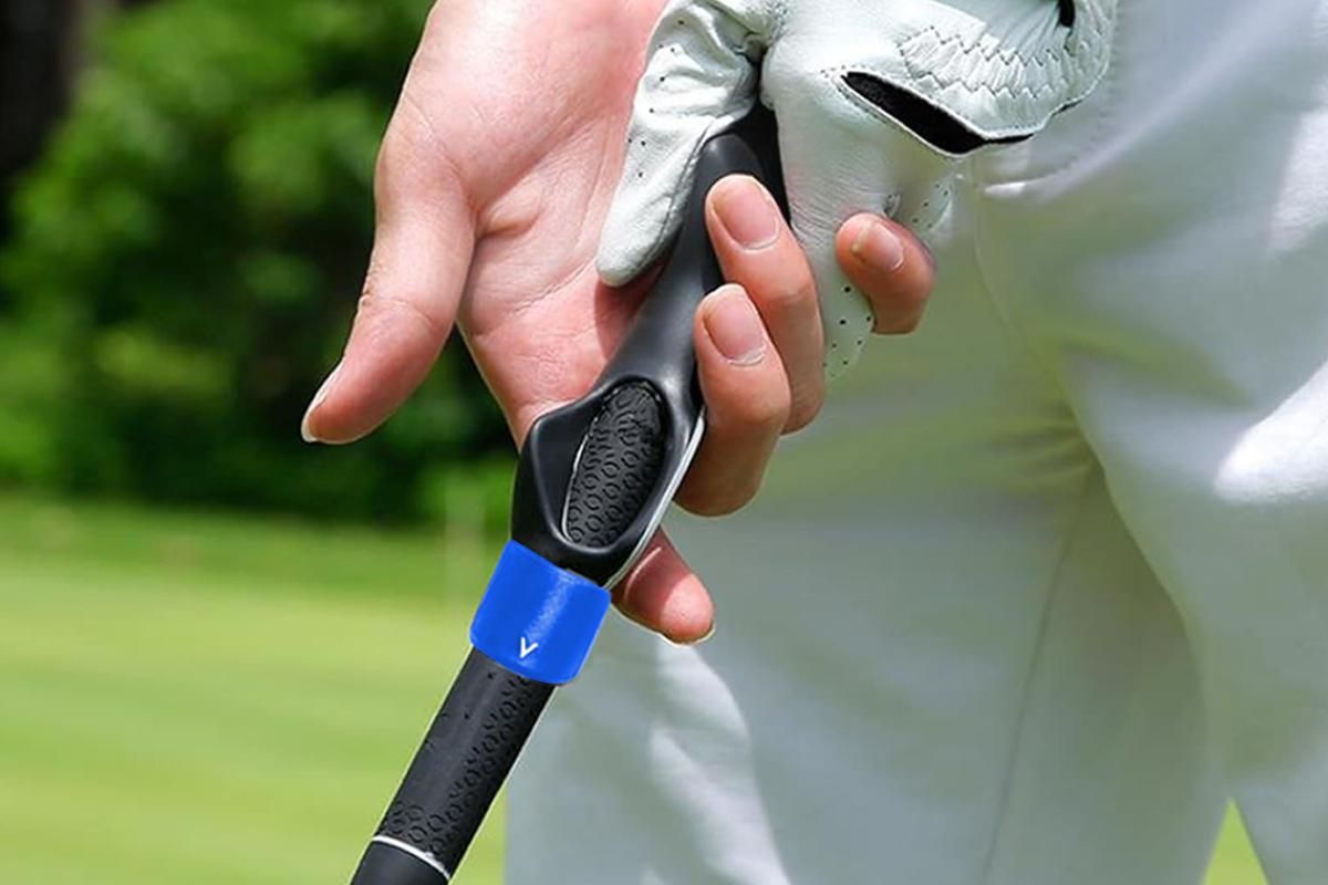 Golf Club Grip Trainer Attachment for Improved Hand Positioning -Blue - Image 3