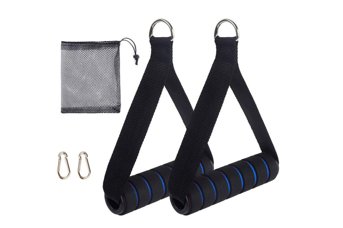 Yoga Strength Trainer Pull Down Home Gym Exercise Handles Replacement Fitness Equipment for Pilates -Blue - Image 2