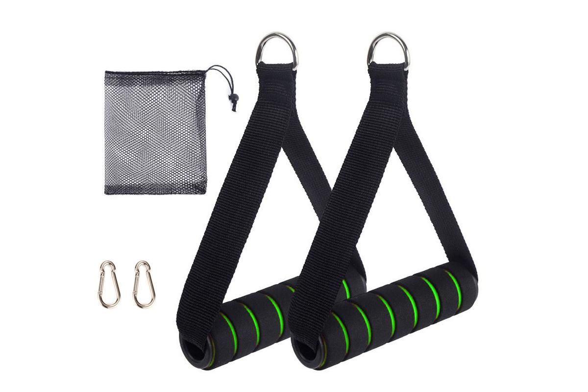 Yoga Strength Trainer Pull Down Home Gym Exercise Handles Replacement Fitness Equipment for Pilates -Green - Image 2