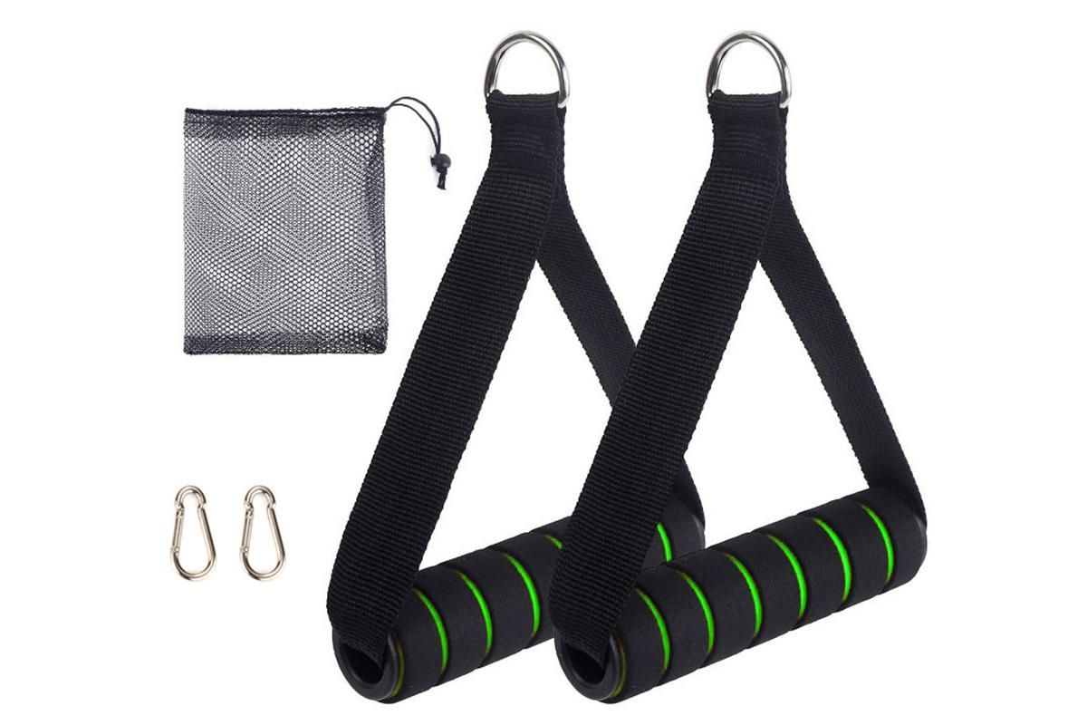 Yoga Strength Trainer Pull Down Home Gym Exercise Handles Replacement Fitness Equipment for Pilates -Green - Image 7