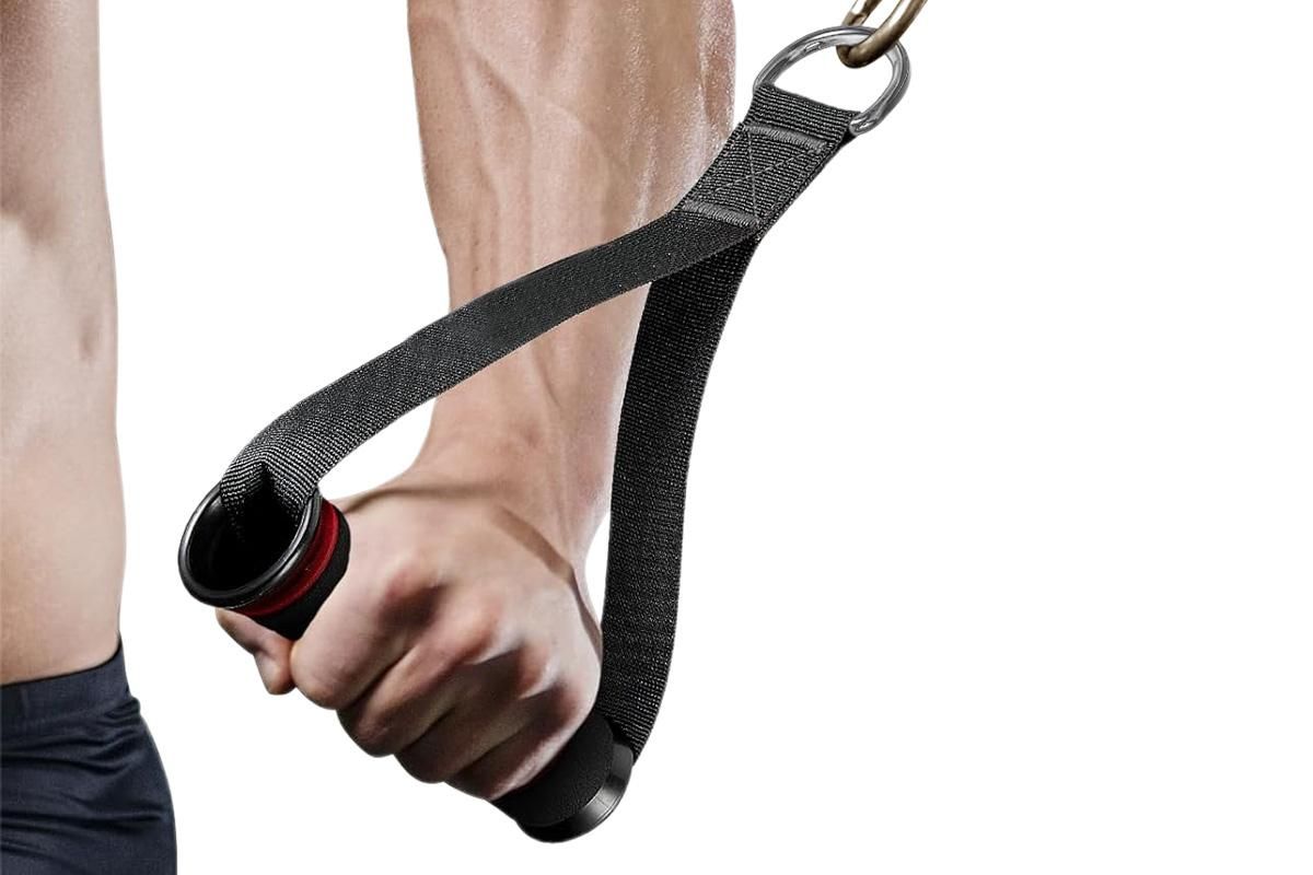 Yoga Strength Trainer Pull Down Home Gym Exercise Handles Replacement Fitness Equipment for Pilates -Red - Image 3