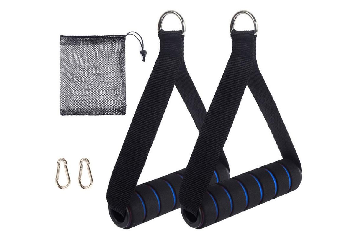 Yoga Strength Trainer Pull Down Home Gym Exercise Handles Replacement Fitness Equipment for Pilates -Red - Image 8