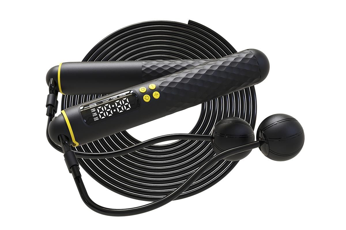 Smart Digital Jump Rope for Accurately Counts Jumps Sets Goals and Monitors Progress -Black - Image 3