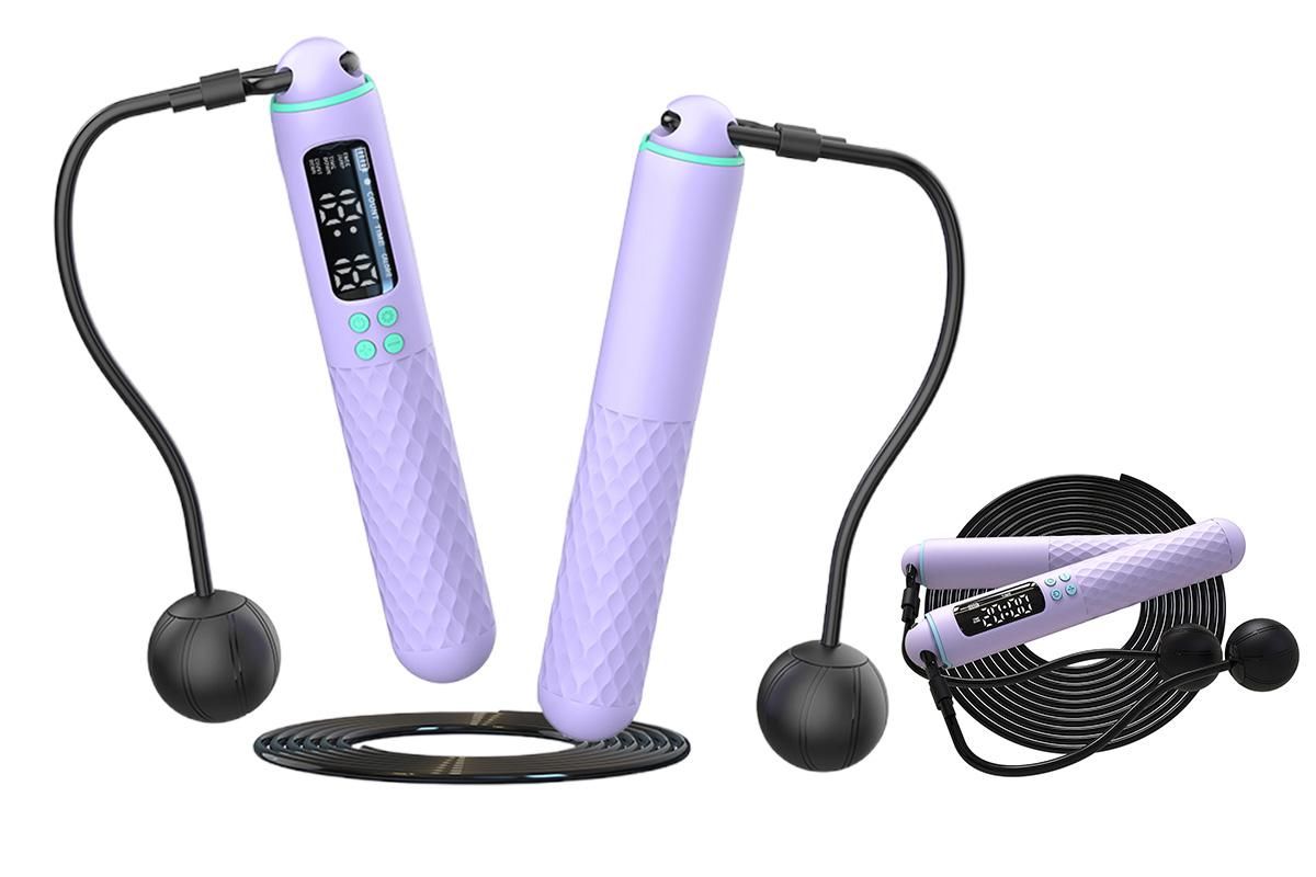 Smart Digital Jump Rope for Accurately Counts Jumps Sets Goals and Monitors Progress -White - Image 5