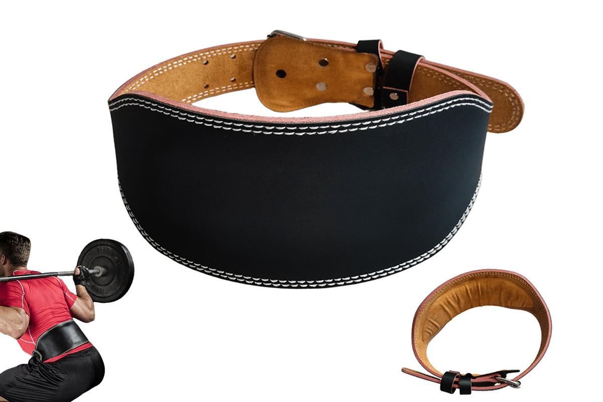PU Leather Gym Waist Support Belt for Fitness Training and Back Support - L - Image 8