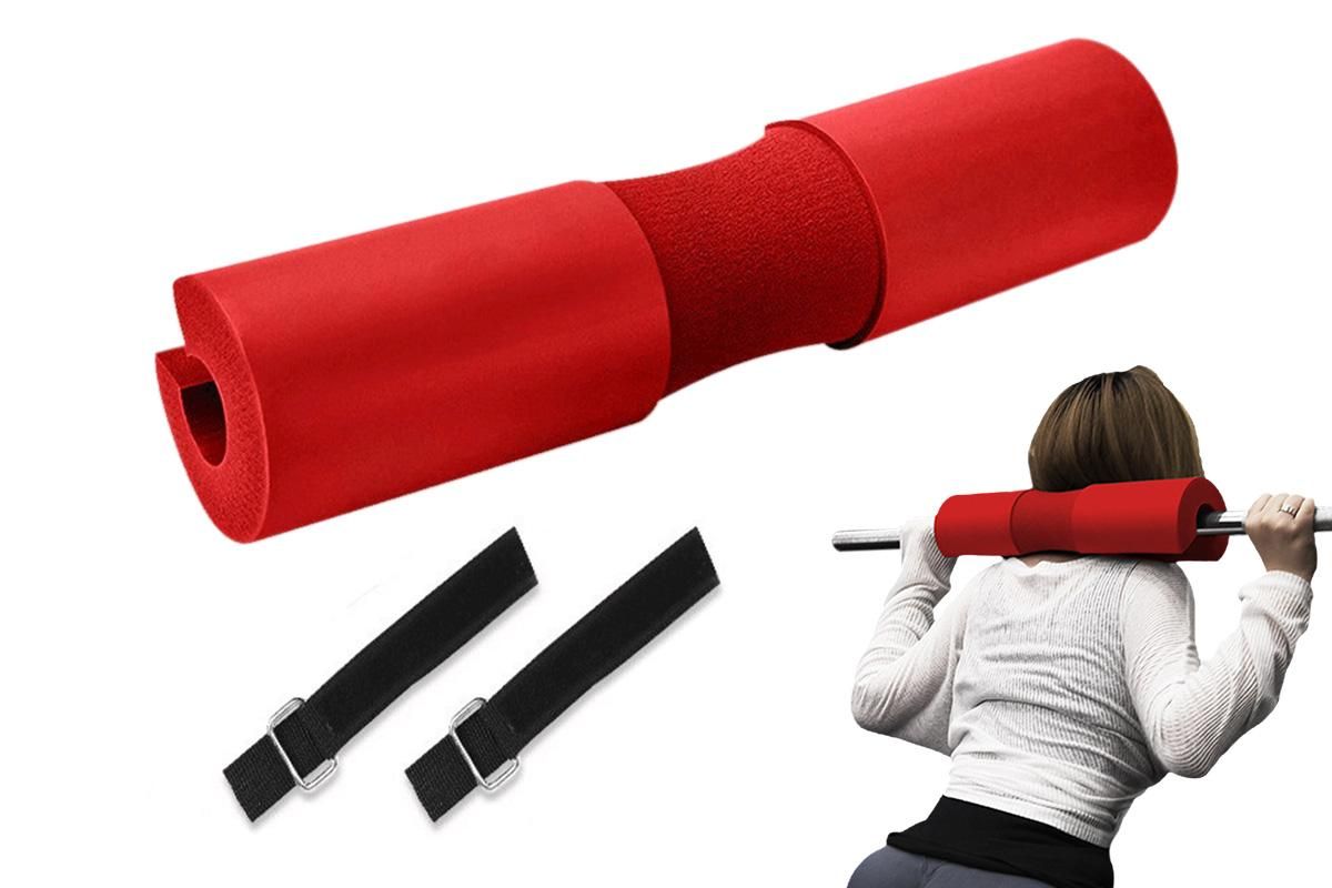 Barbell Pad Shoulder Pad Squat Pad For Weightlifting Lunges And Hip Thrusts -Red - Image 1