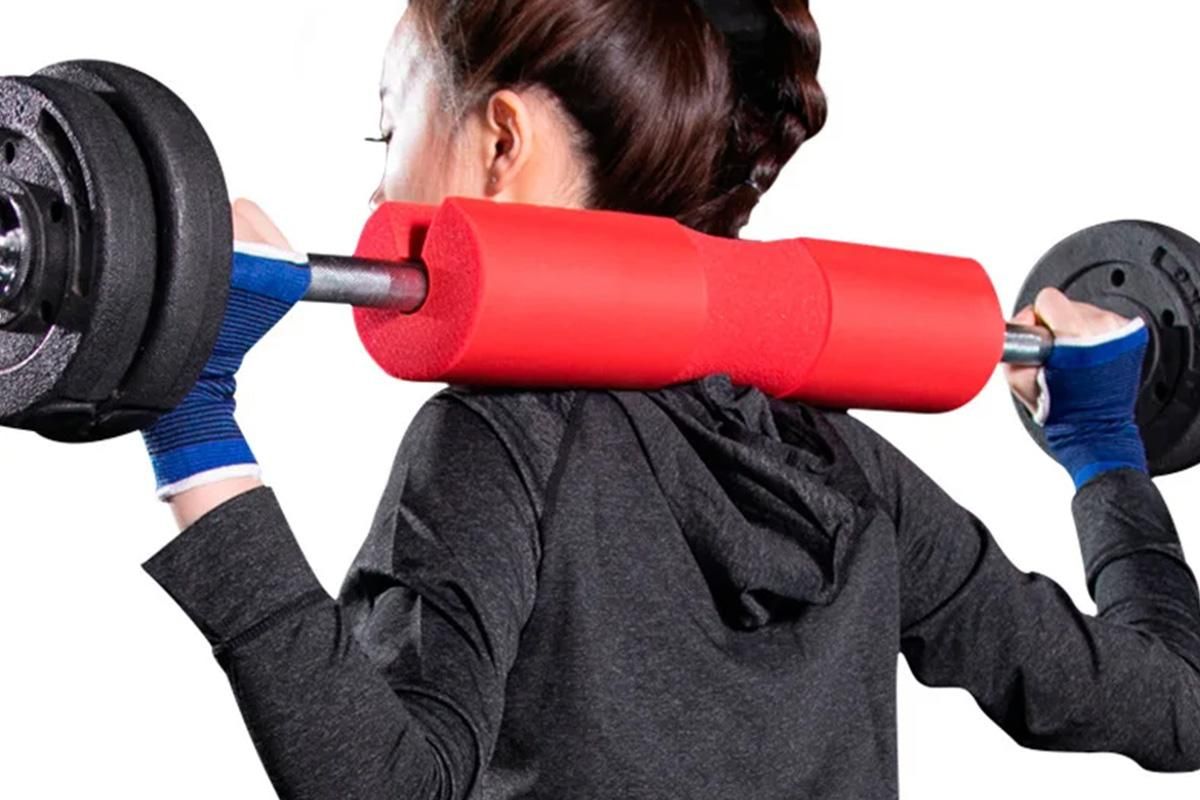 Barbell Pad Shoulder Pad Squat Pad For Weightlifting Lunges And Hip Thrusts -Red - Image 4