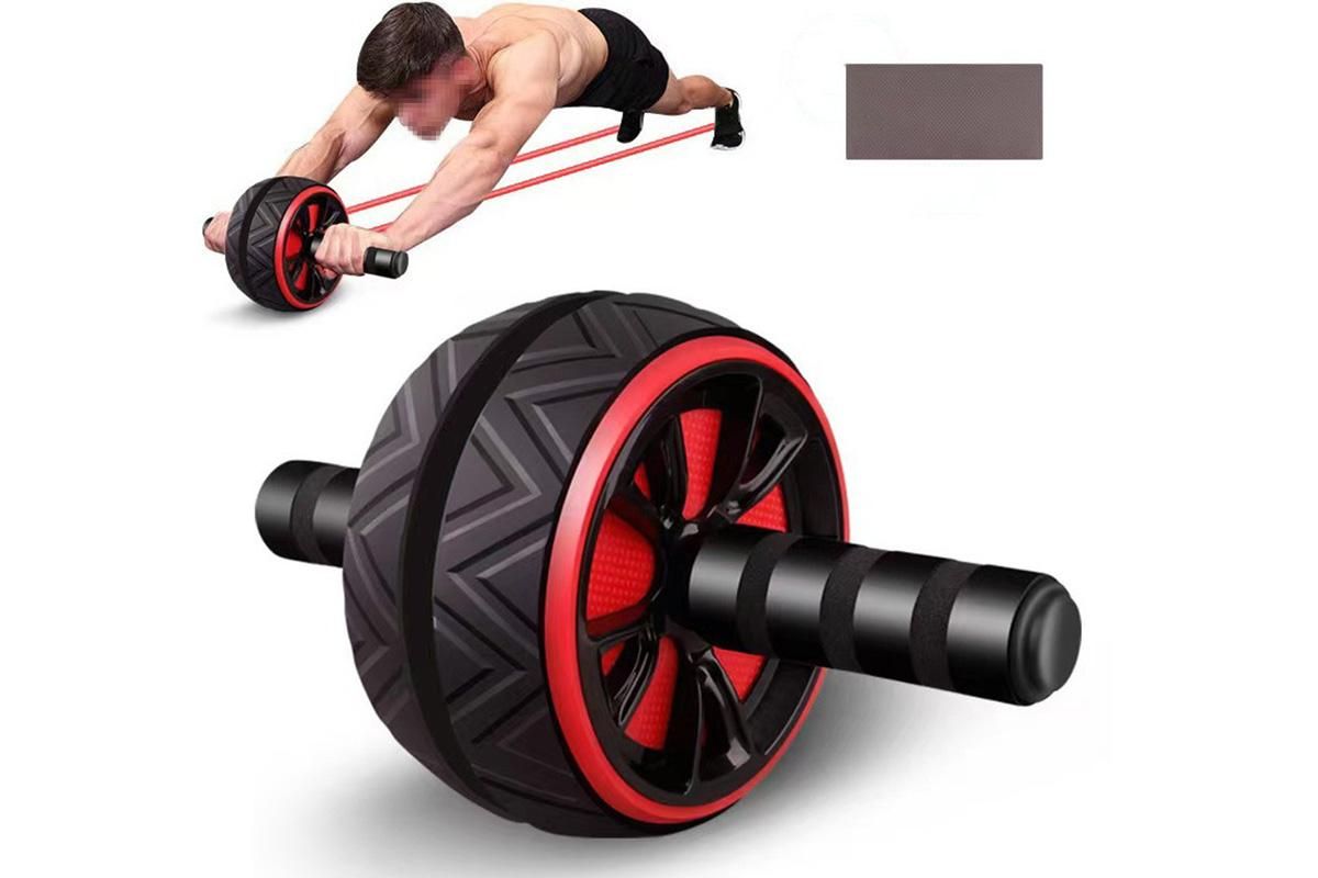 Wide Ab Roller Wheel for Home Gym Core Training - Red - Image 1
