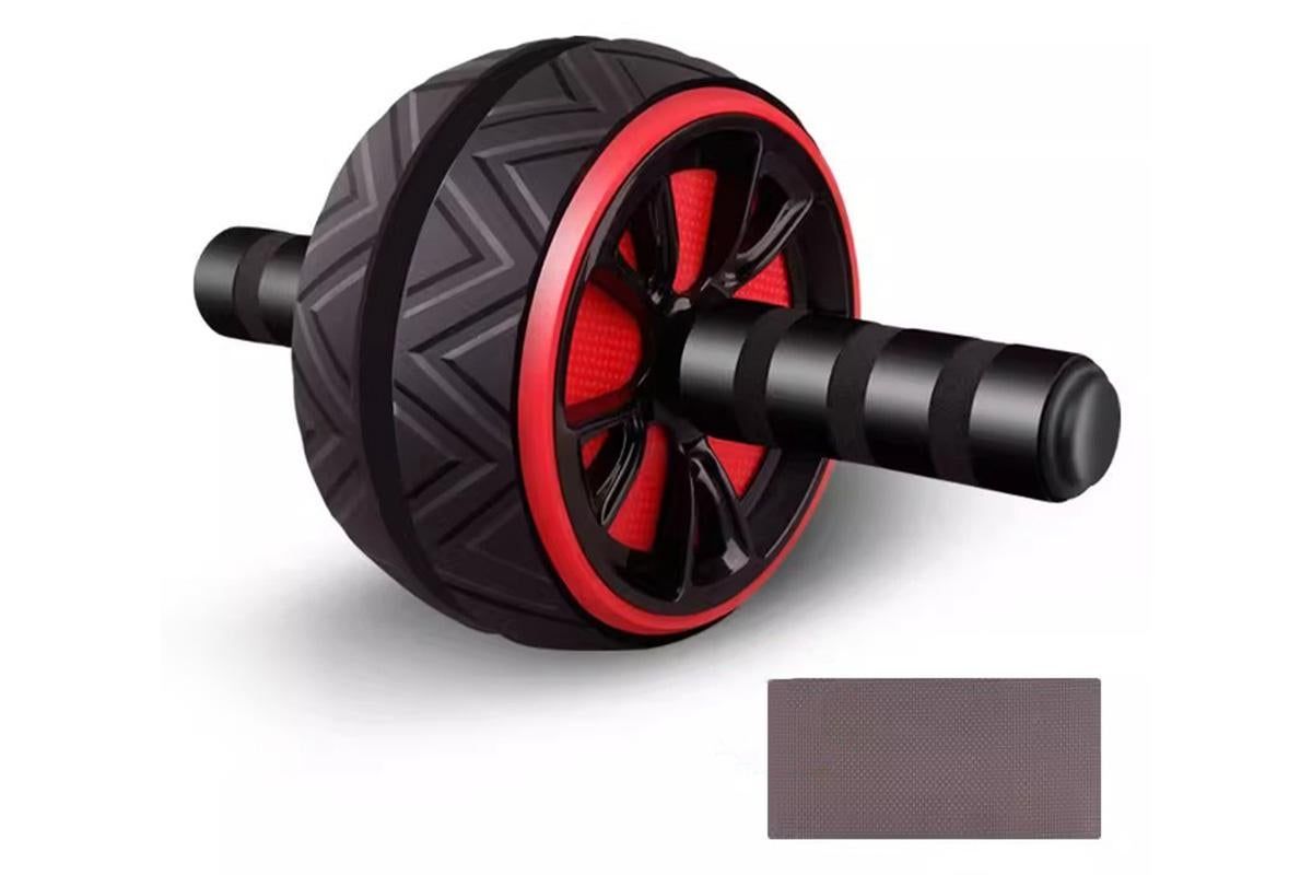 Wide Ab Roller Wheel for Home Gym Core Training - Red - Image 2