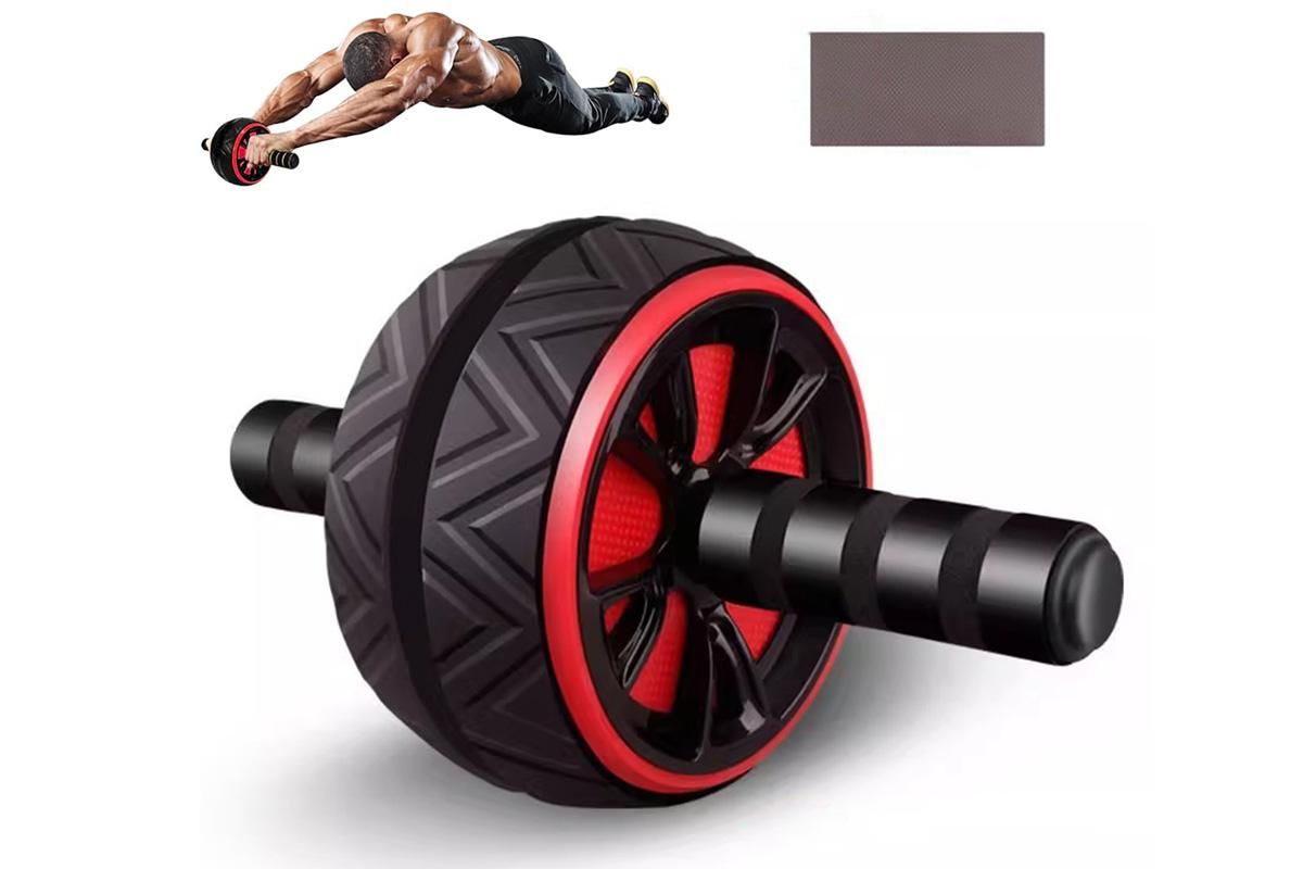 Wide Ab Roller Wheel for Home Gym Core Training - Red - Image 7