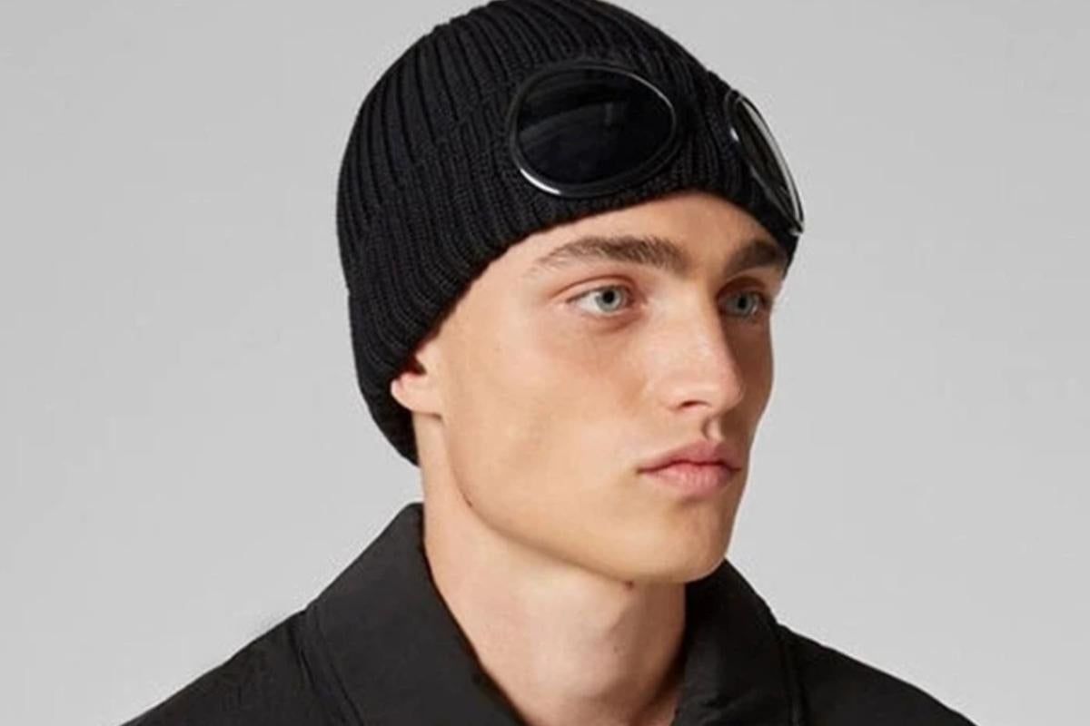 Winter Ski Hat with Goggles - Thermal Knit Beanie for Men & Women - Black - Image 3