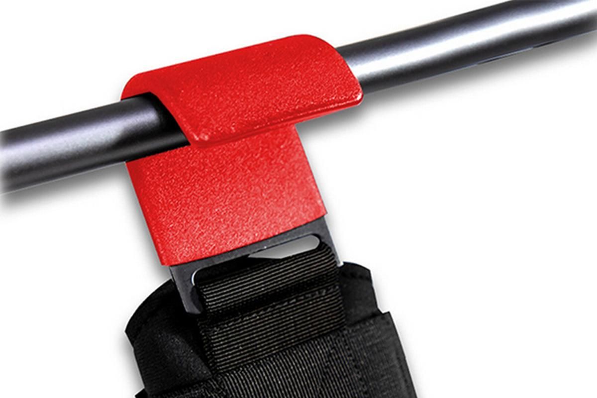 2pcs Weight Lifting Hook Hand Grip Support Wrist Straps Powerlifting Grips Gym Gloves(Red) - Image 3