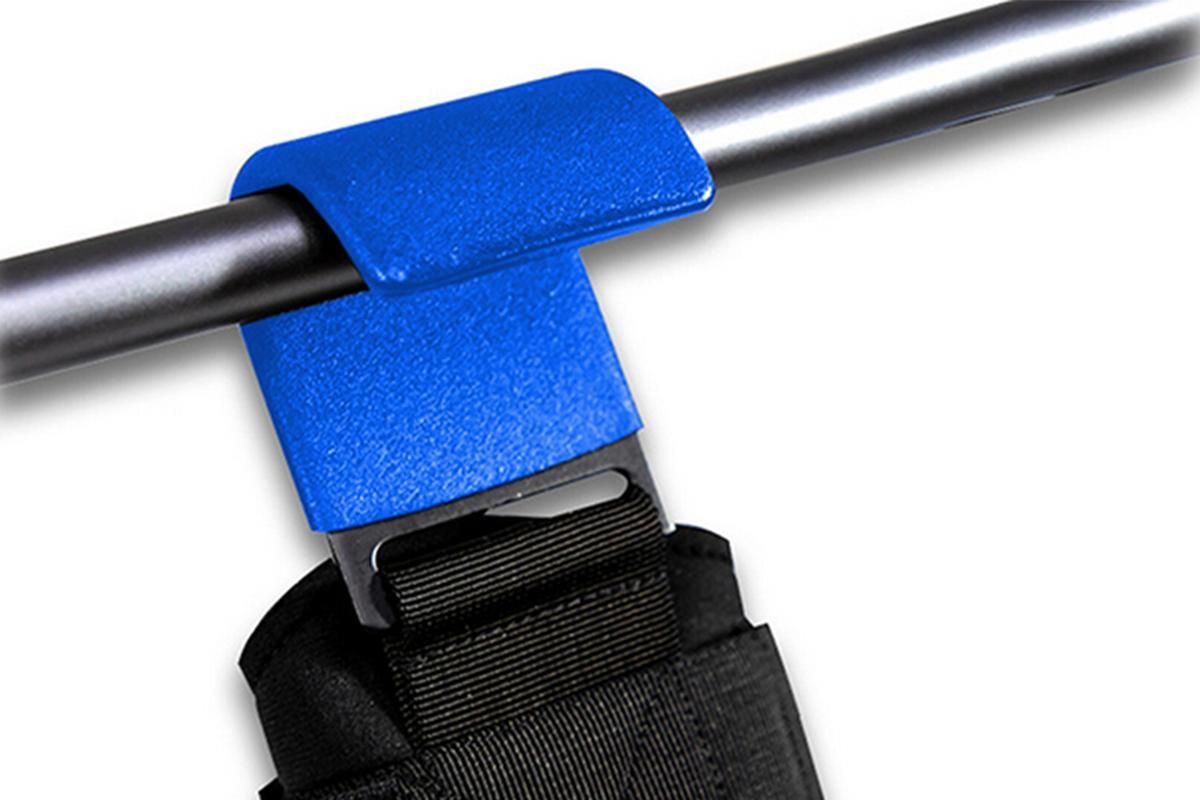 2pcs Weight Lifting Hook Hand Grip Support Wrist Straps Powerlifting Grips Gym Gloves(Blue) - Image 3