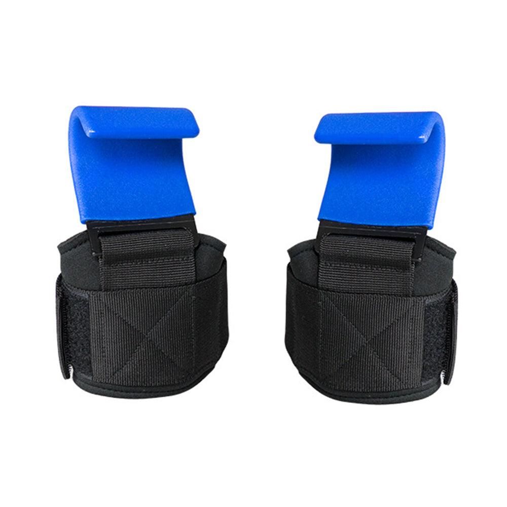 2pcs Weight Lifting Hook Hand Grip Support Wrist Straps Powerlifting Grips Gym Gloves(Blue) - Image 5