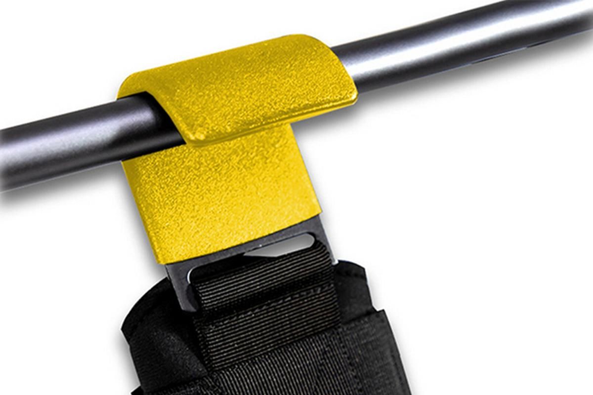 2pcs Weight Lifting Hook Hand Grip Support Wrist Straps Powerlifting Grips Gym Gloves(Yellow) - Image 3