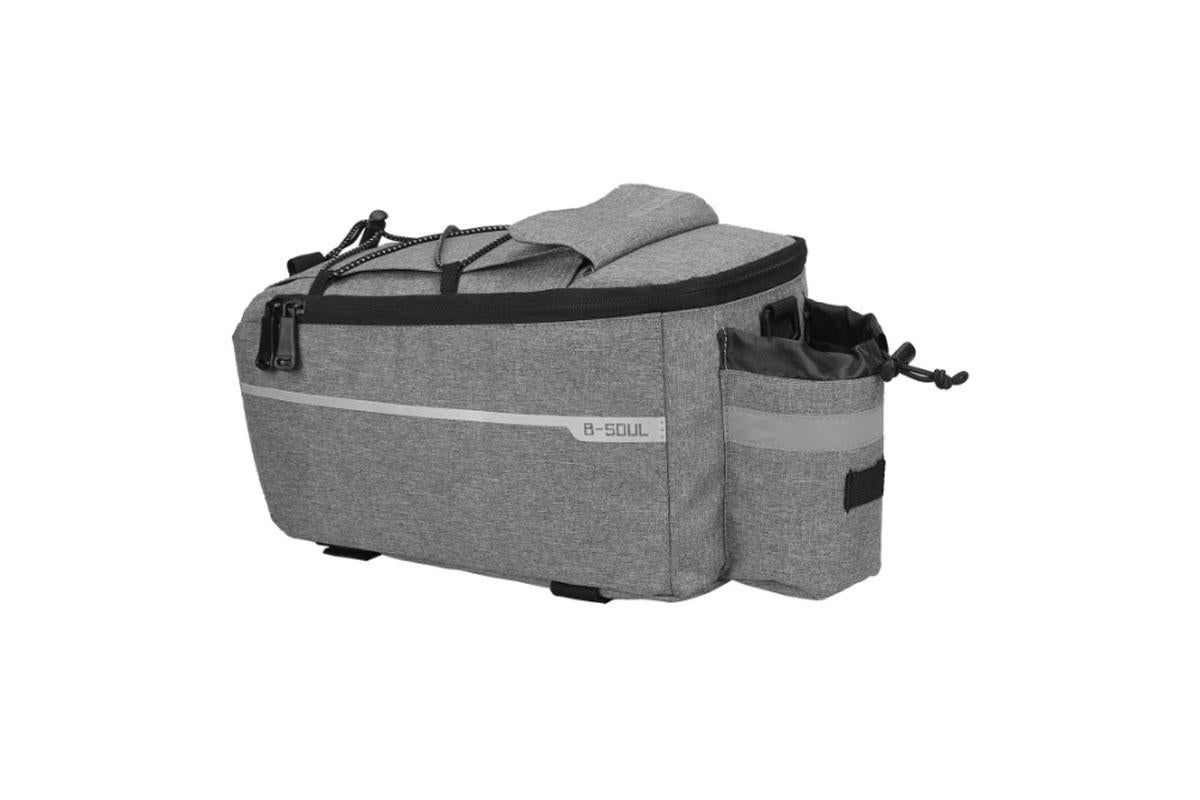Cycling Rear Rack Water-resistant Storage Bottle Luggage Bag Bike Rear Pannier Bag - Grey - Image 2