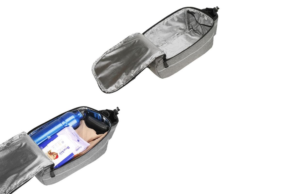 Cycling Rear Rack Water-resistant Storage Bottle Luggage Bag Bike Rear Pannier Bag - Grey - Image 5