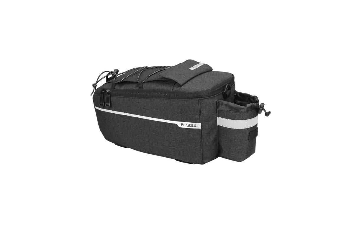 Cycling Rear Rack Water-resistant Storage Bottle Luggage Bag Bike Rear Pannier Bag - Black - Image 2