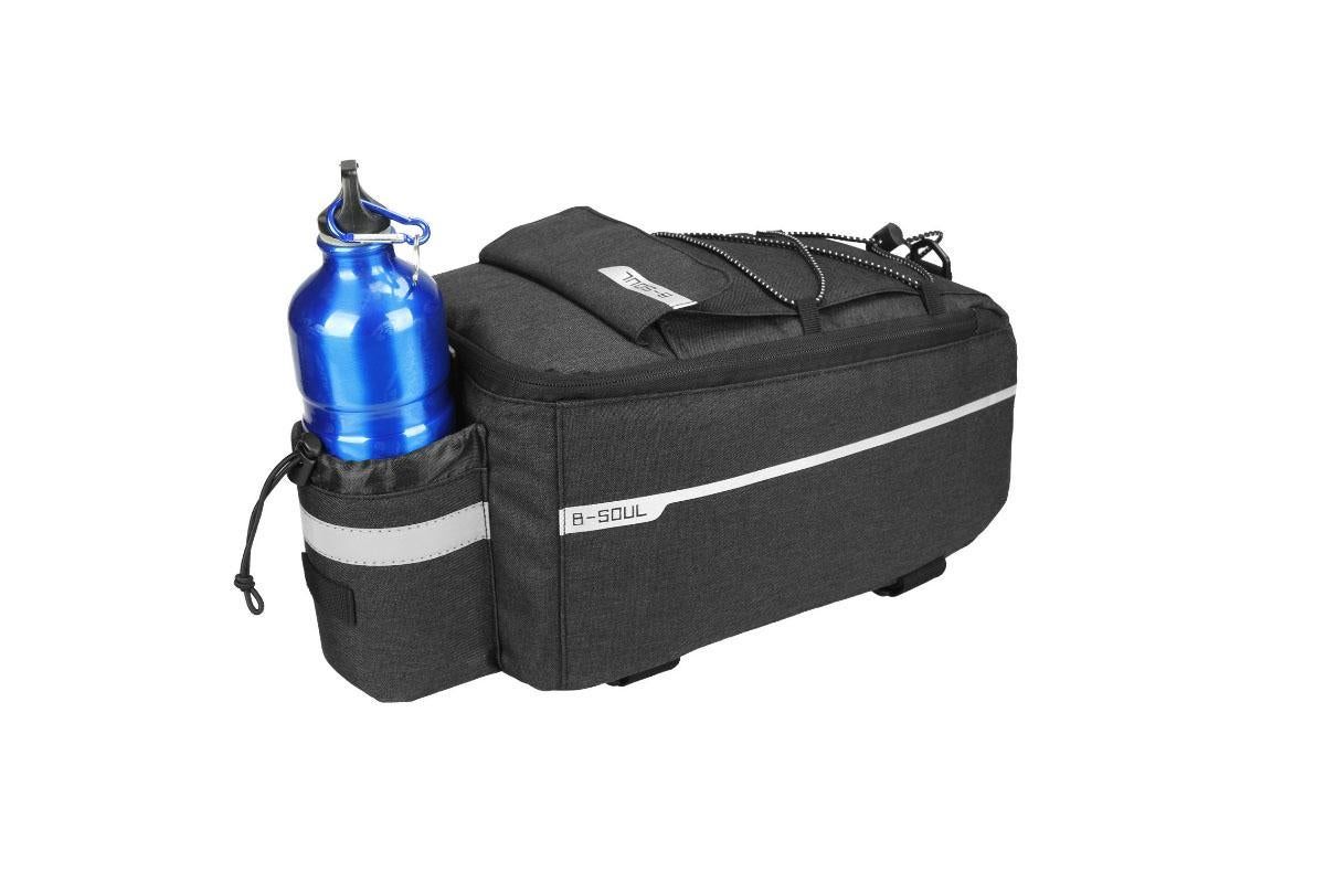 Cycling Rear Rack Water-resistant Storage Bottle Luggage Bag Bike Rear Pannier Bag - Black - Image 4
