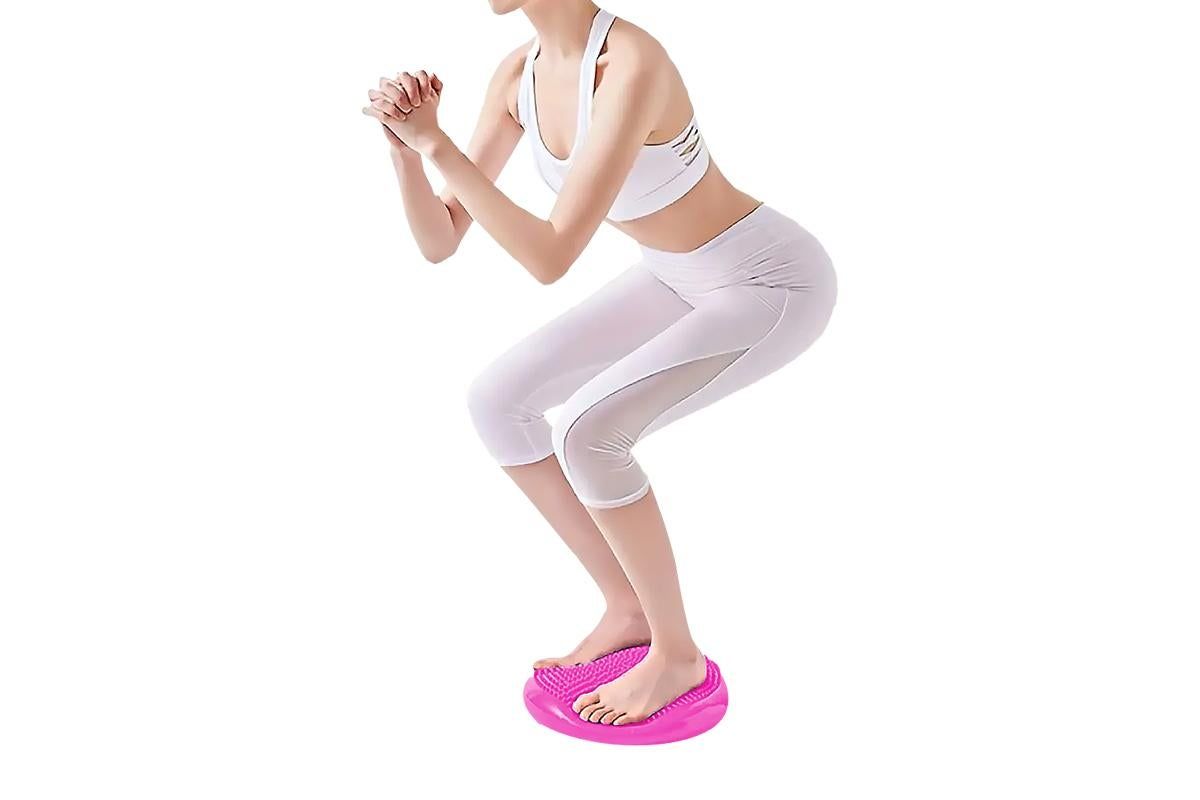 Yoga Training Mat Exercise Balance Stability Cushion Yoga Training Accessories -Rose Red - Image 4