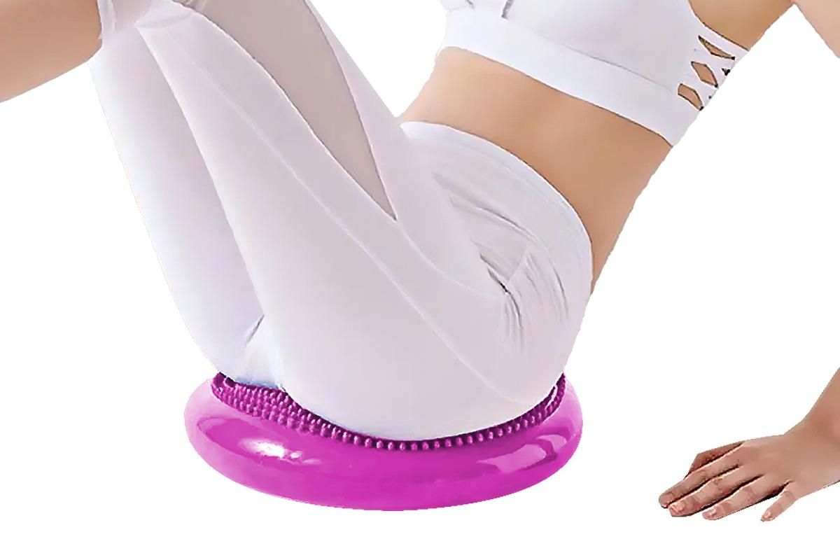 Yoga Training Mat Exercise Balance Stability Cushion Yoga Training Accessories -Rose Red - Image 5