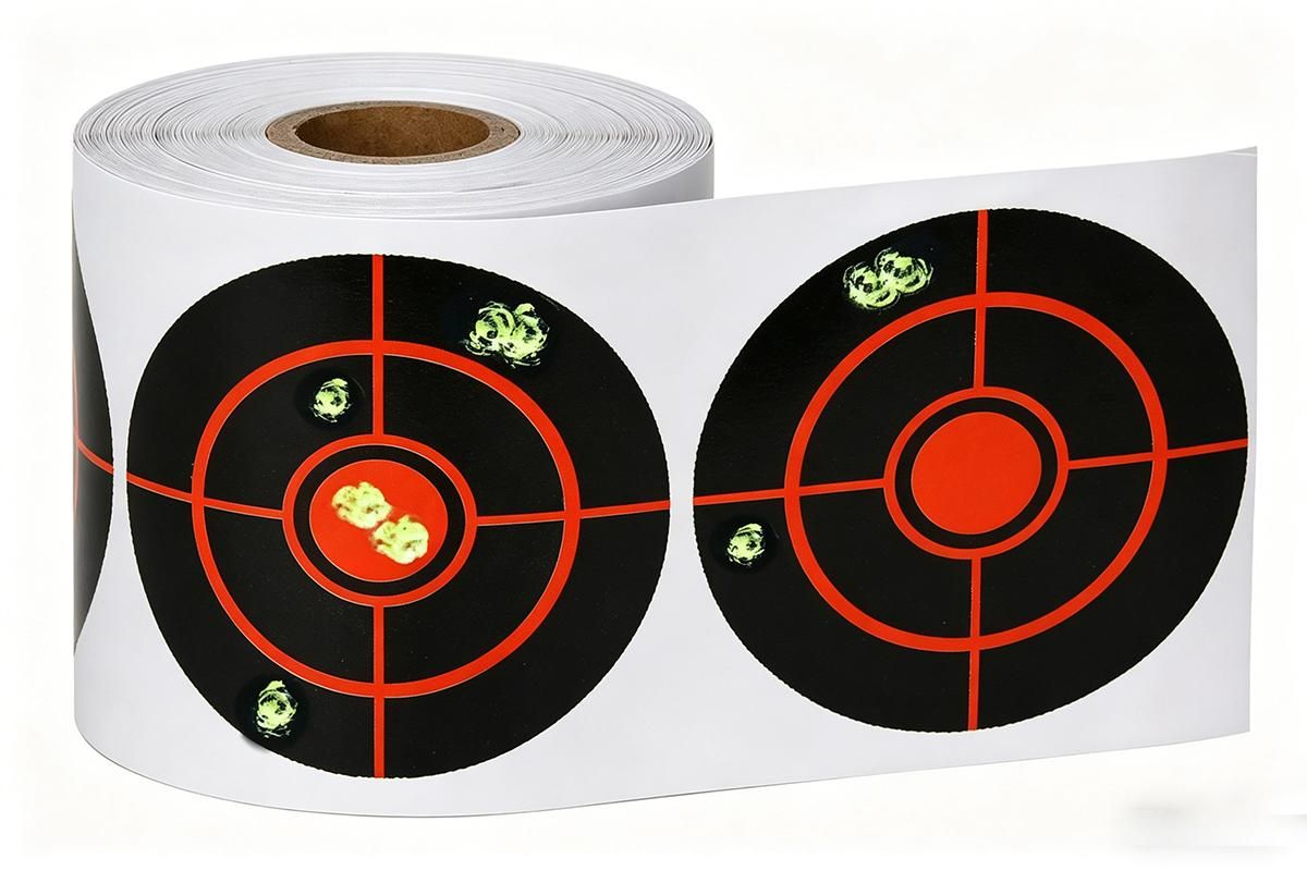 250X/Roll Shooting Target Self Adhesive Targets Splatter Reactive Target Sticker - Image 1