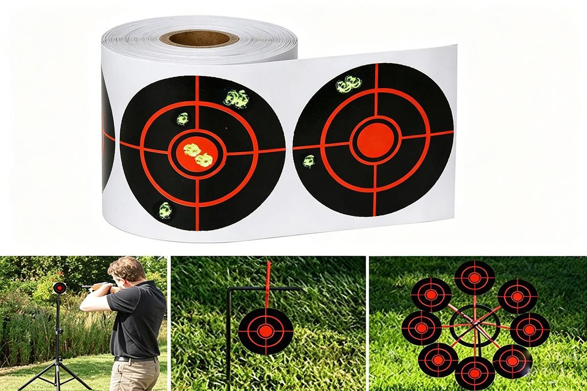 250X/Roll Shooting Target Self Adhesive Targets Splatter Reactive Target Sticker - Image 4