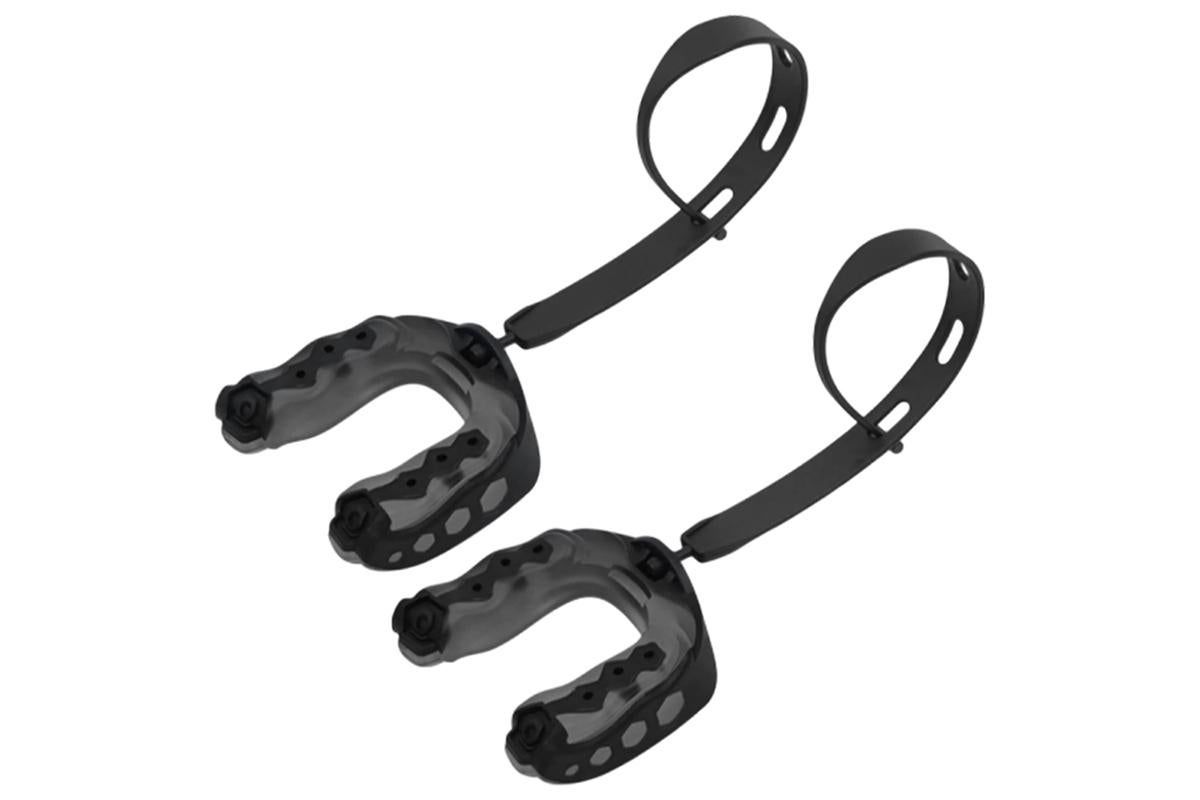2Pcs Professional Sports Mouthguard Teeth with Strap EVA Sports Mouth Guards -Black - Image 2