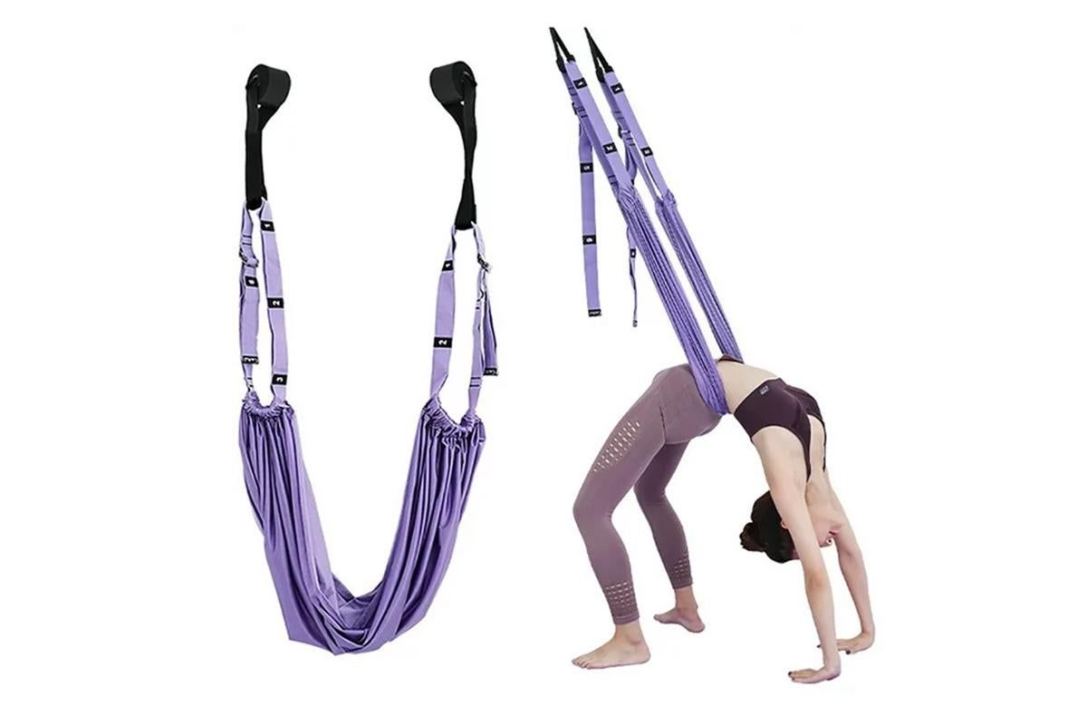 Stretching Exercise Belt Ballet Band Leg with Door Anchor Flexibility Trainer for Dance Aerial Yoga Ballet -Green - Image 5