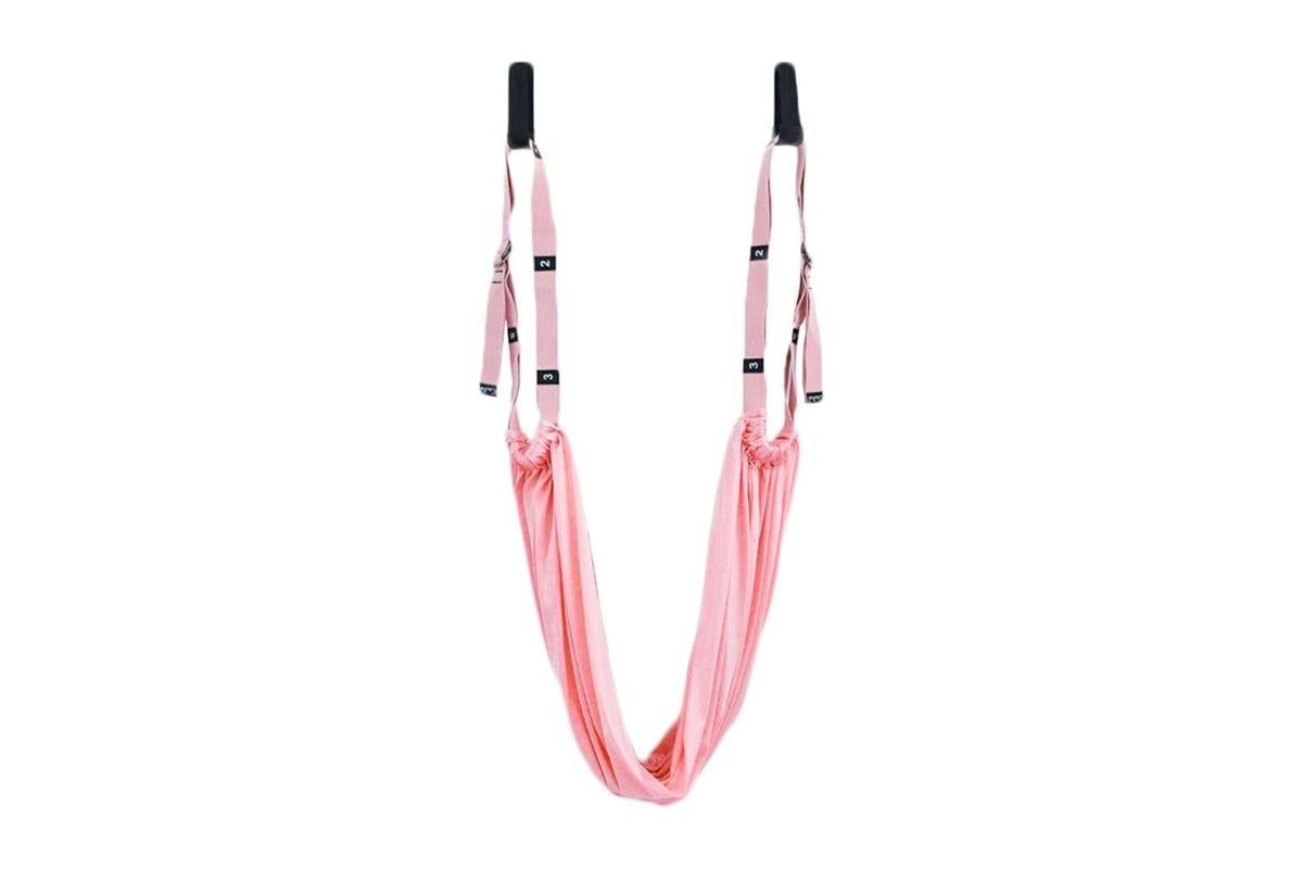 Stretching Exercise Belt Ballet Band Leg with Door Anchor Flexibility Trainer for Dance Aerial Yoga Ballet -Pink - Image 2