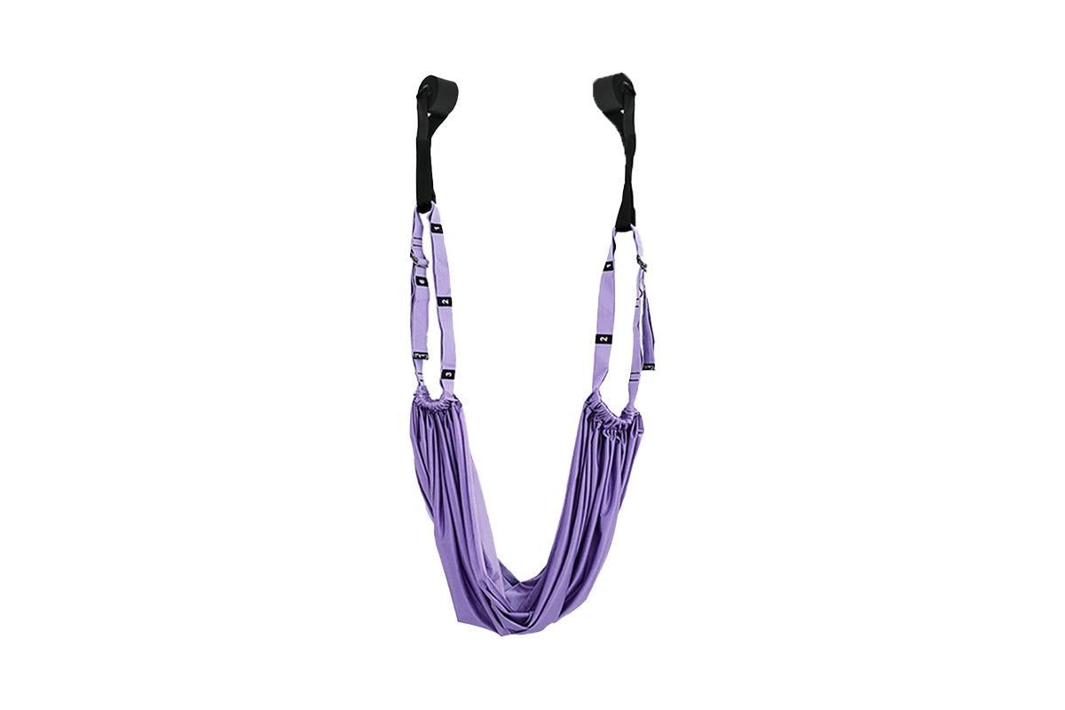 Stretching Exercise Belt Ballet Band Leg with Door Anchor Flexibility Trainer for Dance Aerial Yoga Ballet -Purple - Image 2