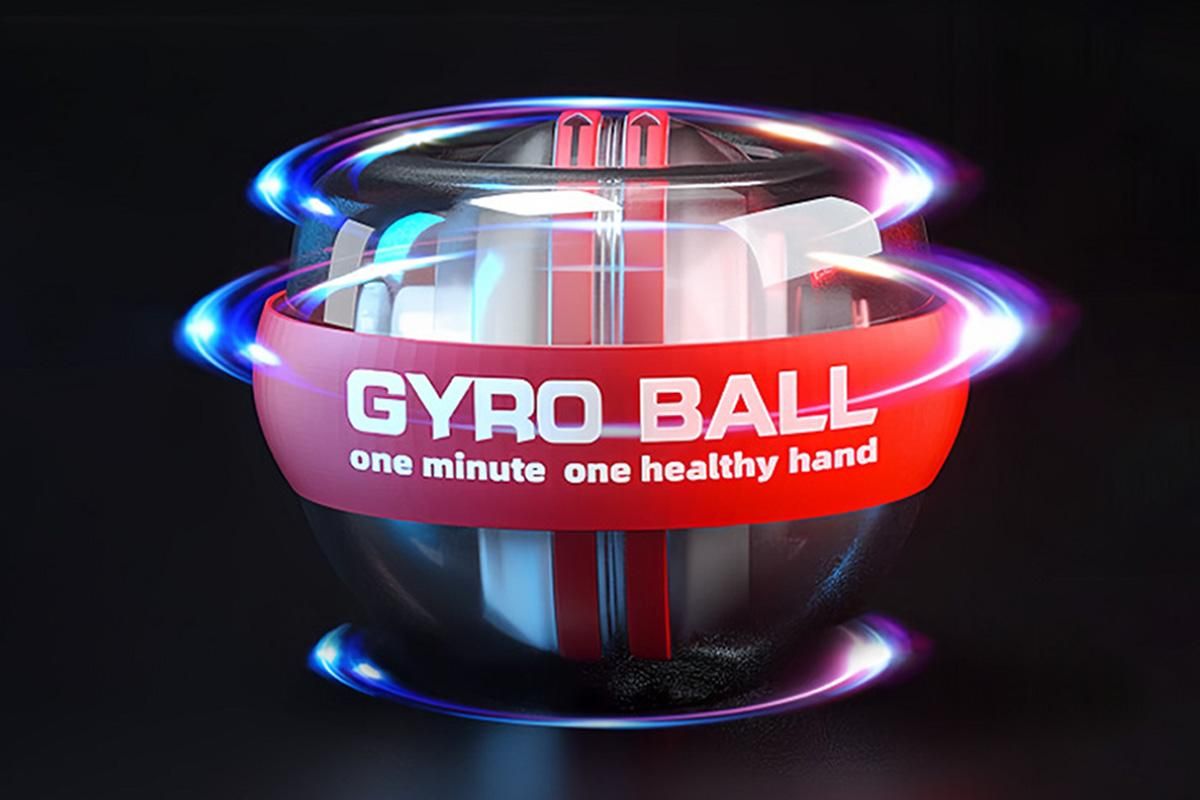 LED Wrist Ball Trainer Auto-Start Wrist Strengthener Gyroscopic Forearm Exerciser Gyro Ball for Strengthen Arms Muscles Wrist -Red - Image 2