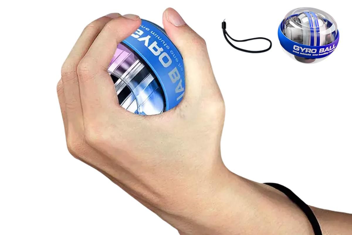 LED Wrist Ball Trainer Auto-Start Wrist Strengthener Gyroscopic Forearm Exerciser Gyro Ball for Strengthen Arms Muscles Wrist -Black - Image 6