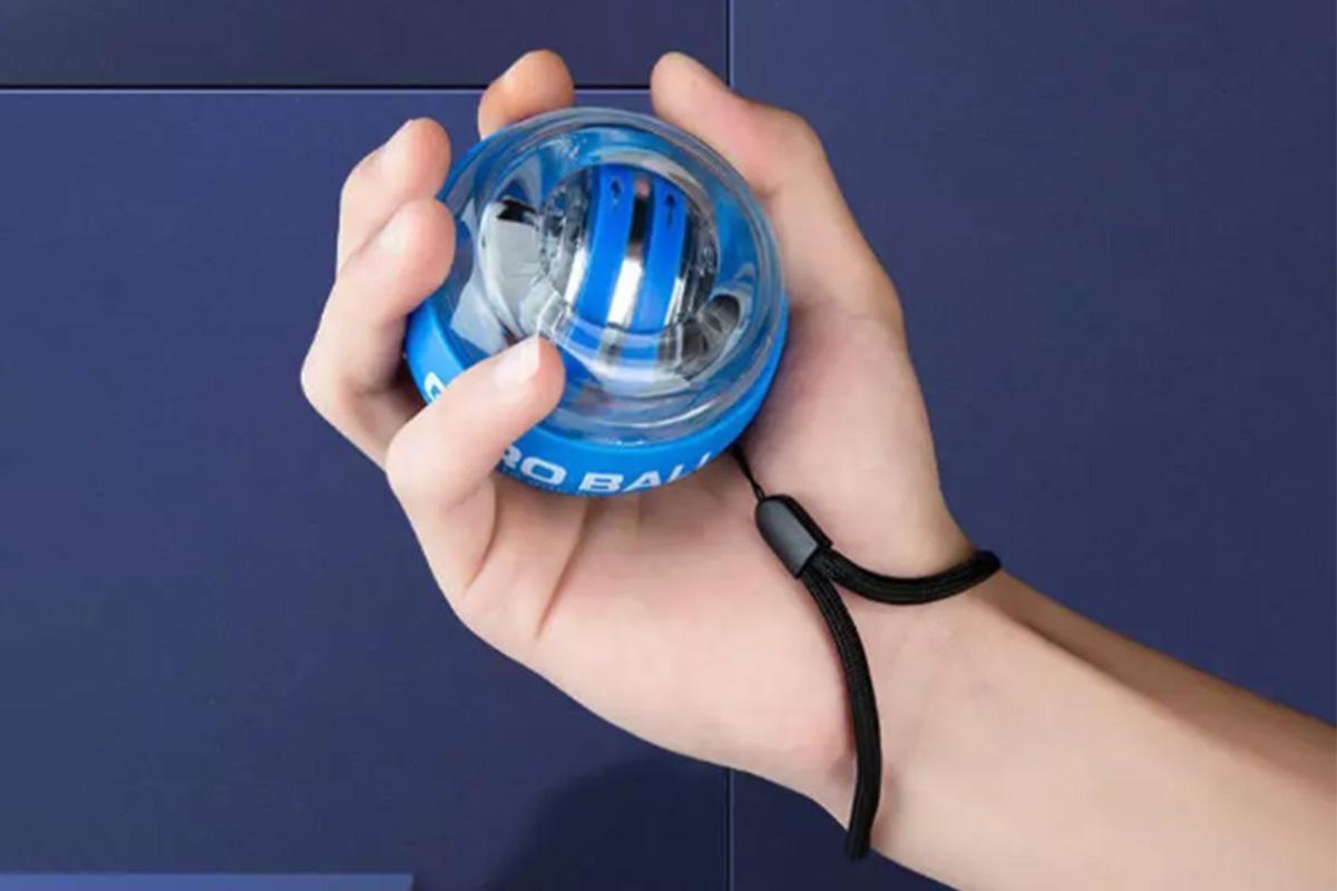 LED Wrist Ball Trainer Auto-Start Wrist Strengthener Gyroscopic Forearm Exerciser Gyro Ball for Strengthen Arms Muscles Wrist -Blue - Image 3