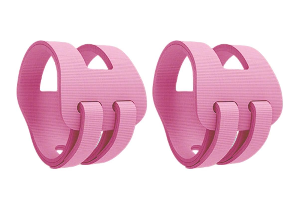 2PCS Ulnar Wrist Support Brace Adjustable for Sports Yoga Fitness - Pink - Image 2