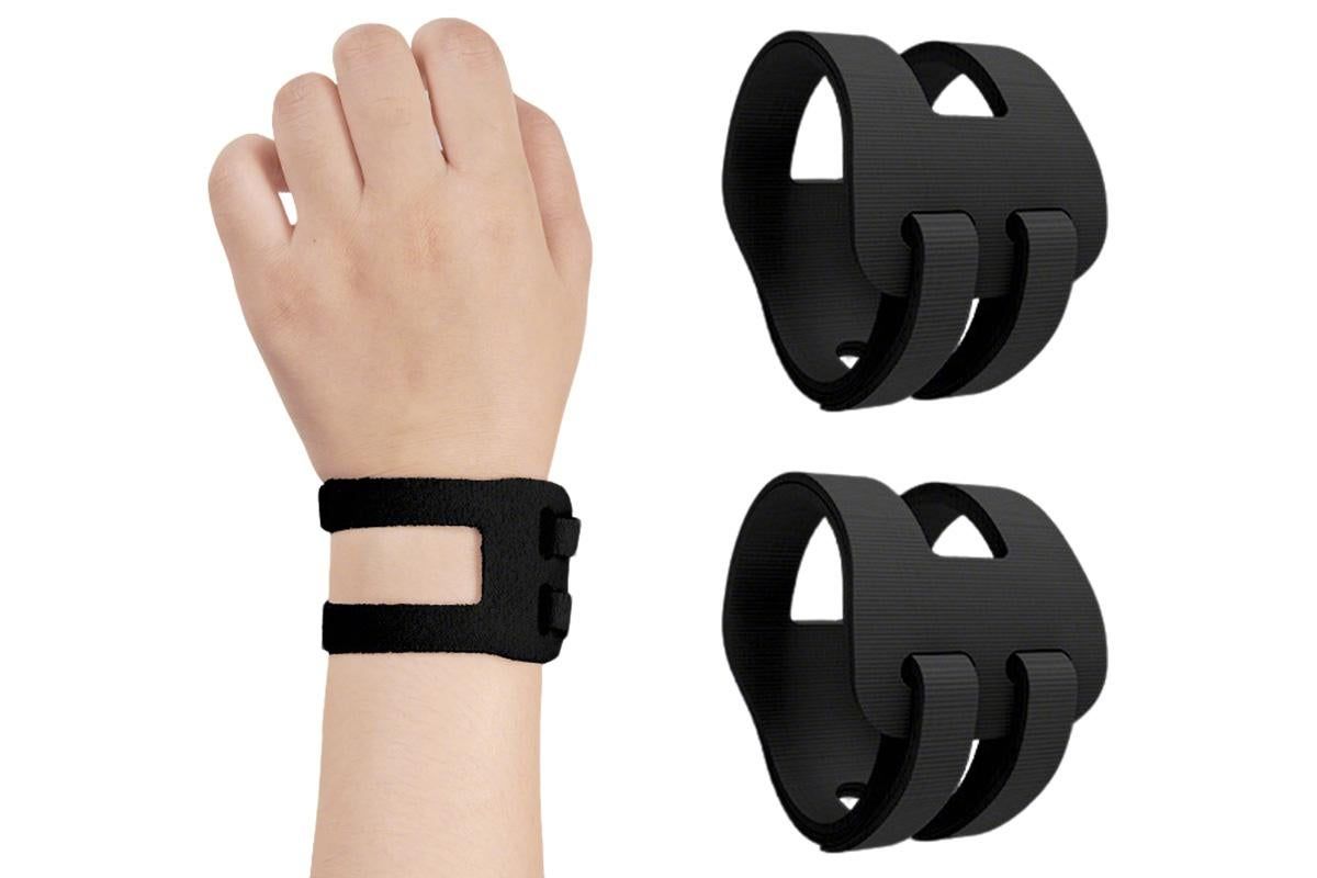 2PCS Ulnar Wrist Support Brace Adjustable for Sports Yoga Fitness - Black - Image 1