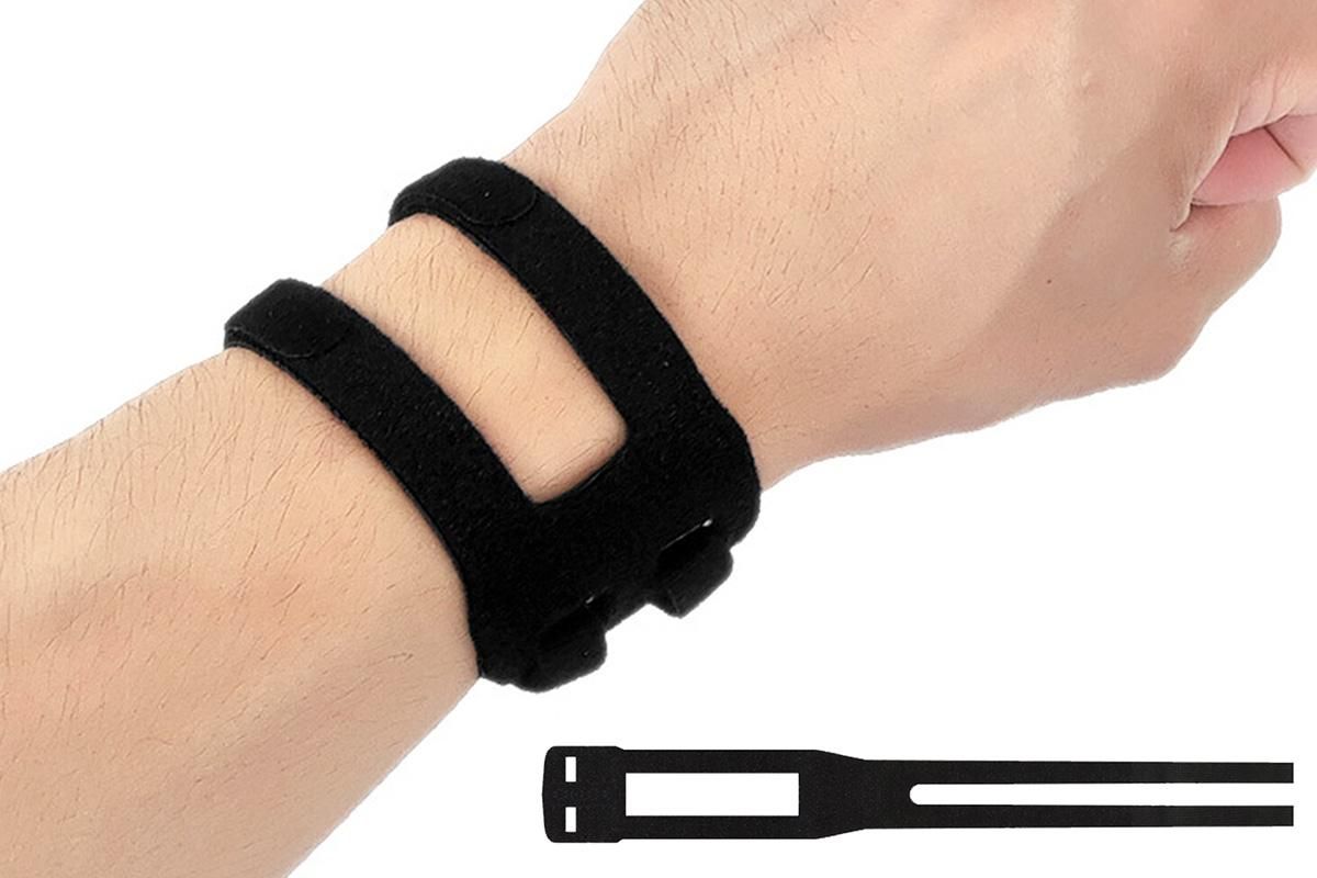 2PCS Ulnar Wrist Support Brace Adjustable for Sports Yoga Fitness - Black - Image 4