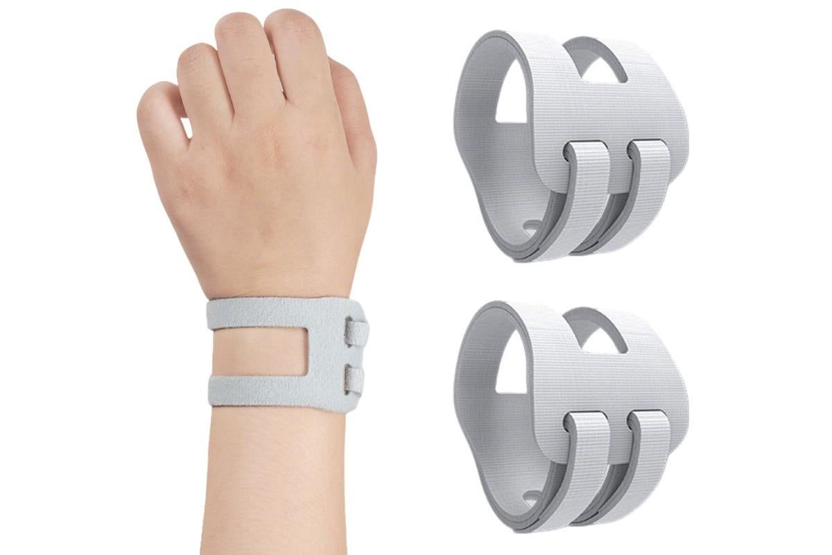 2PCS Ulnar Wrist Support Brace Adjustable for Sports Yoga Fitness - Gray - Image 1