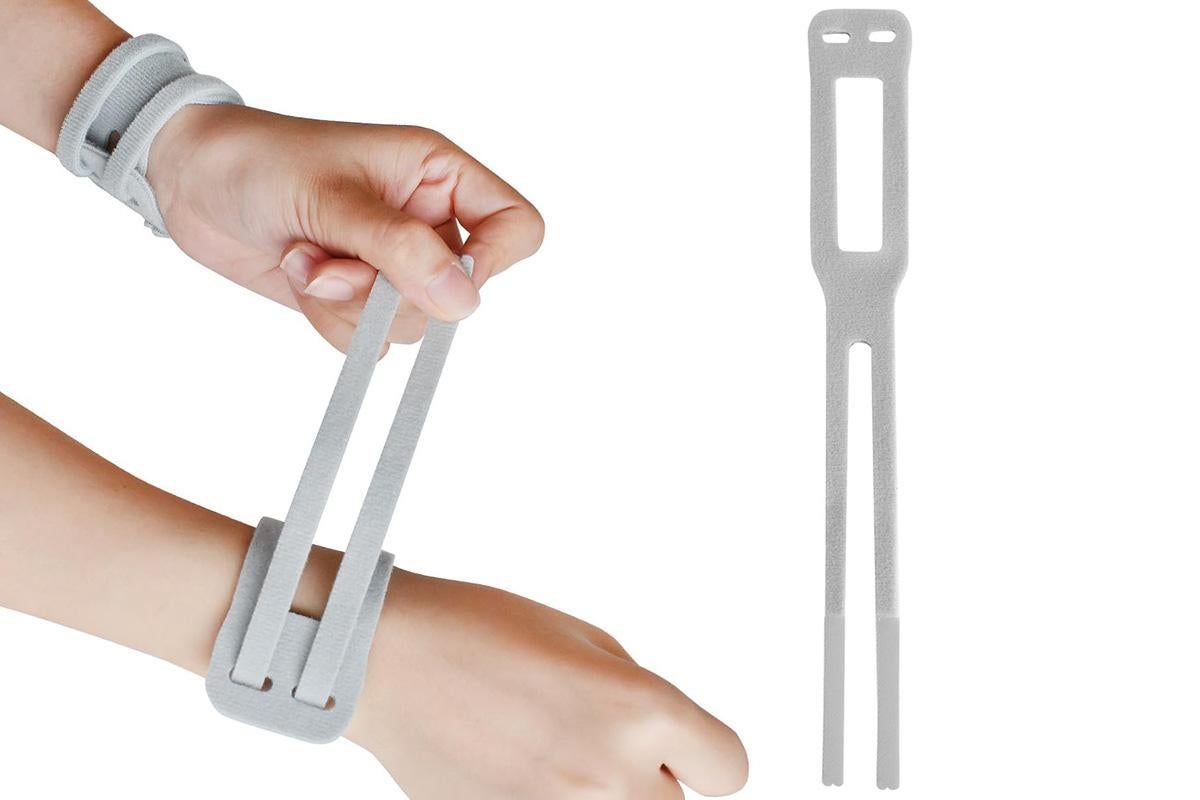 2PCS Ulnar Wrist Support Brace Adjustable for Sports Yoga Fitness - Gray - Image 5