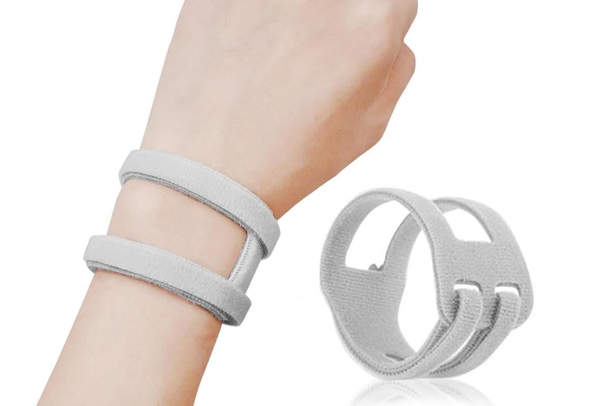 2PCS Ulnar Wrist Support Brace Adjustable for Sports Yoga Fitness - Gray - Image 6